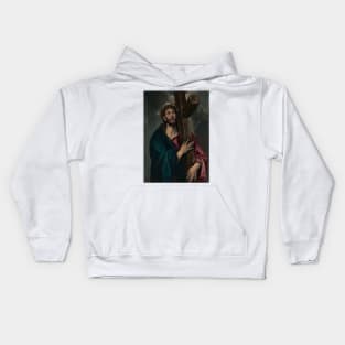 Christ Carrying the Cross by El Greco Kids Hoodie